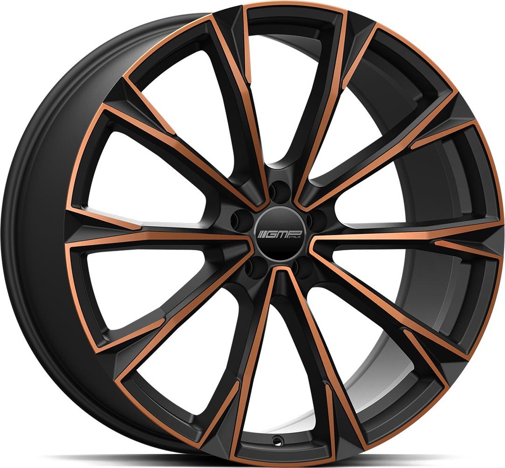 GMP TOTALE SATIN BLACK BRONZE ORANGE 8.5x21 5/112 ET45 CB66.6