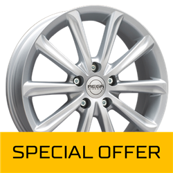 MEGA WHEELS VIRGO SILVER 6x15 5/100 ET38 CB73.2