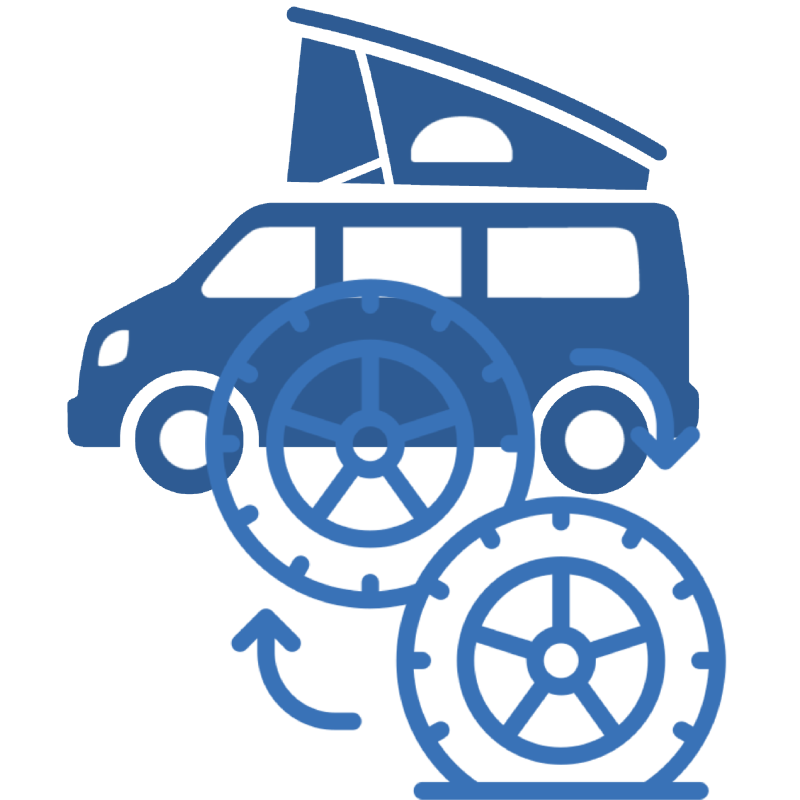 Renkaanvaihto - Asuntoauto / Iso pakettiauto