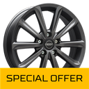 MEGA WHEELS VIRGO DARK MAT ANTHRACITE GREY 7x17 5/114.3 ET47 CB73.2